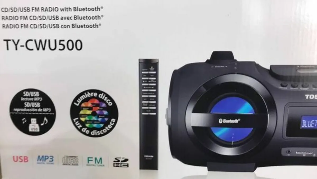 Portable CD Player Boombox CD With Remote Bluetoot - Image 3