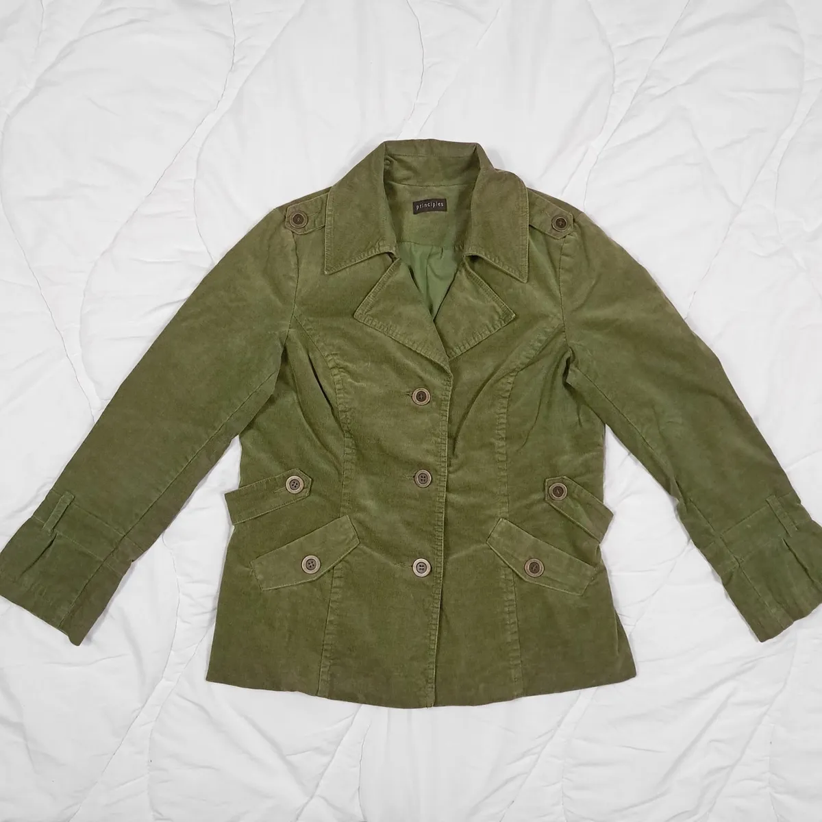 Principles Olive Green Corduroy Jacket 16UK/44EU - Image 3