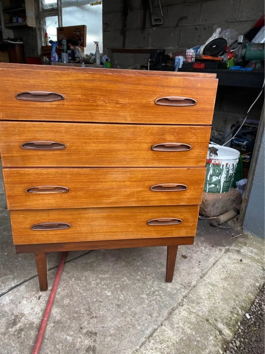 Art Deco vanity dresser & chest of drawers - Image 3
