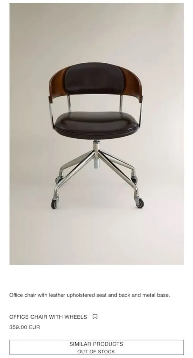 Mid Century Style Office Chair - Image 2