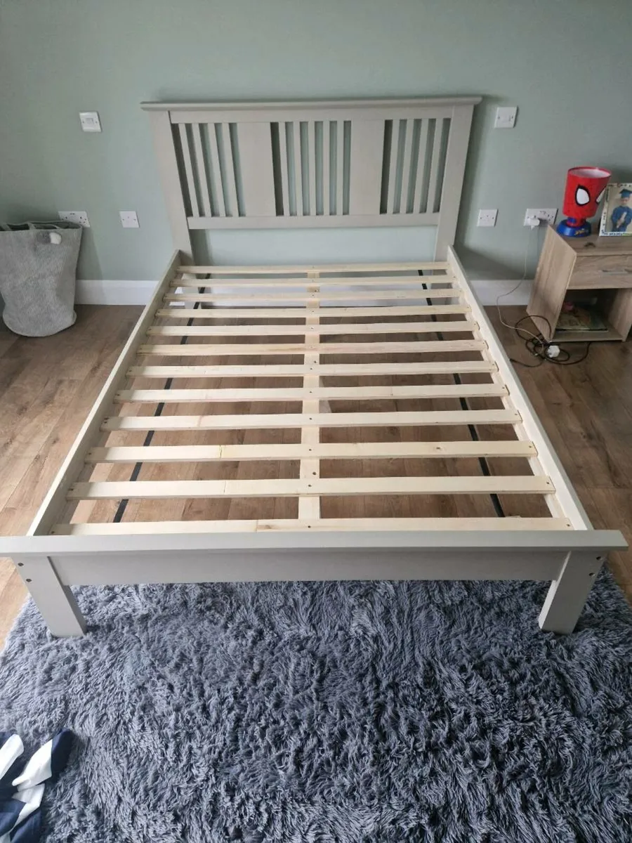 Double Grey Bed Frame - Image 1