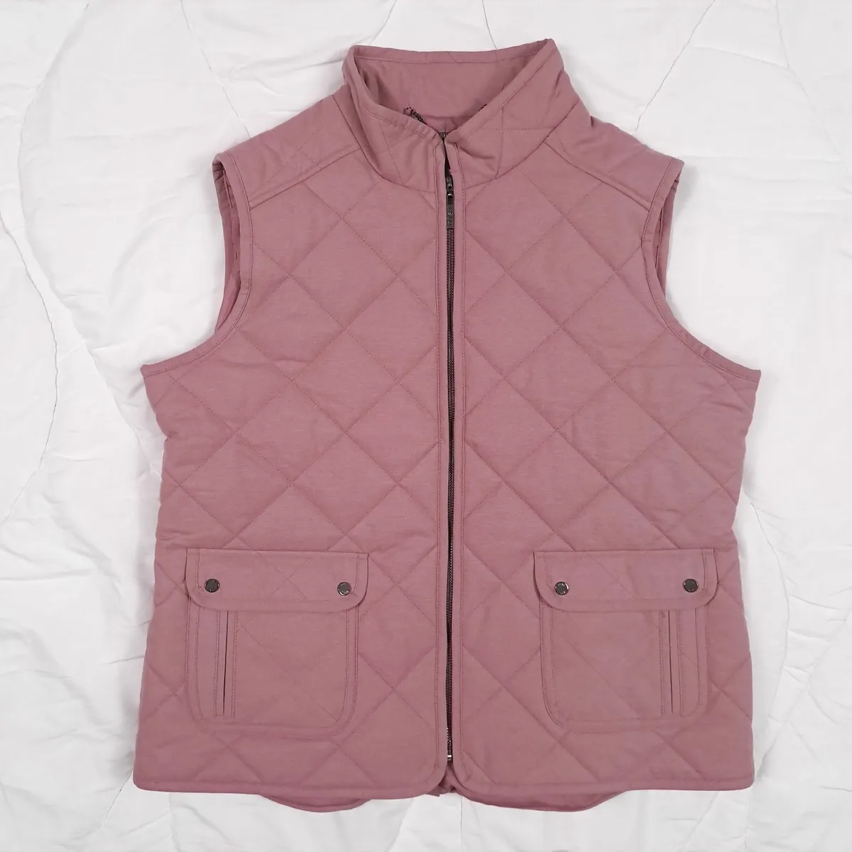 Dash Dusty Pink Diamond Quilted Vest Gilet 18UK - Image 1