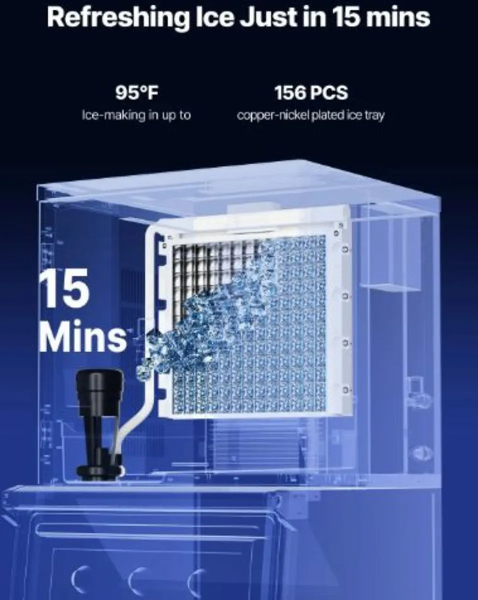 Commercial Ice Maker 400 lbs/Day Self-Cleaning Ice - Image 2