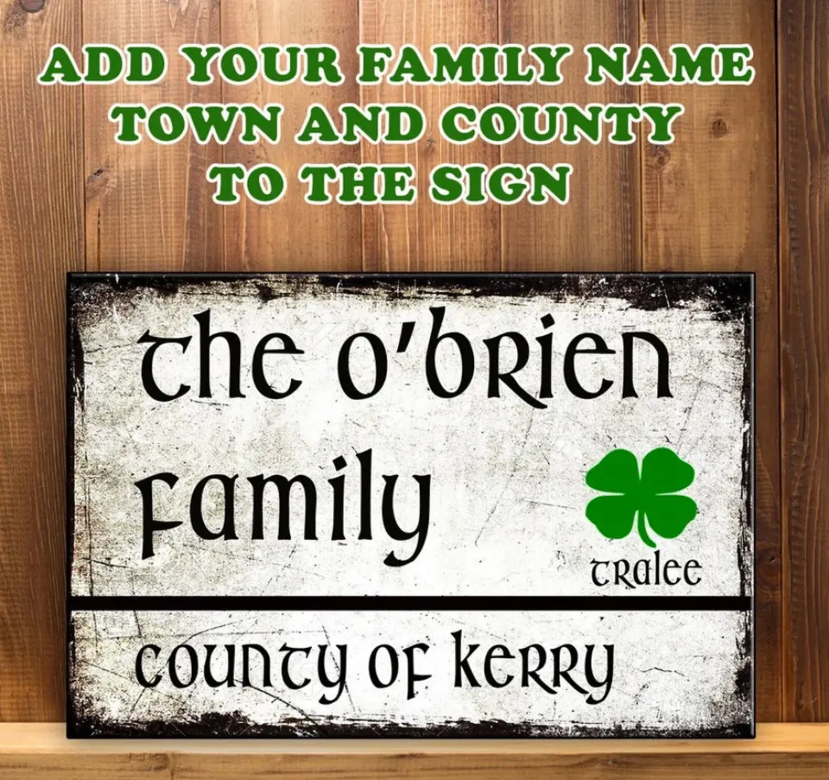 Personalised Family Town & County Retro Metal Sign - Image 1