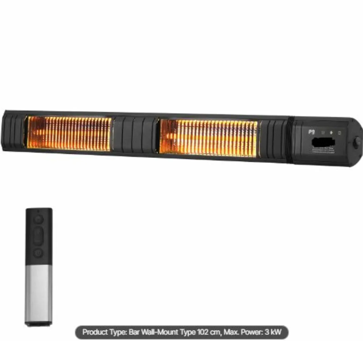 Infrared Heater, 3000W Remote Control Electric - Image 1