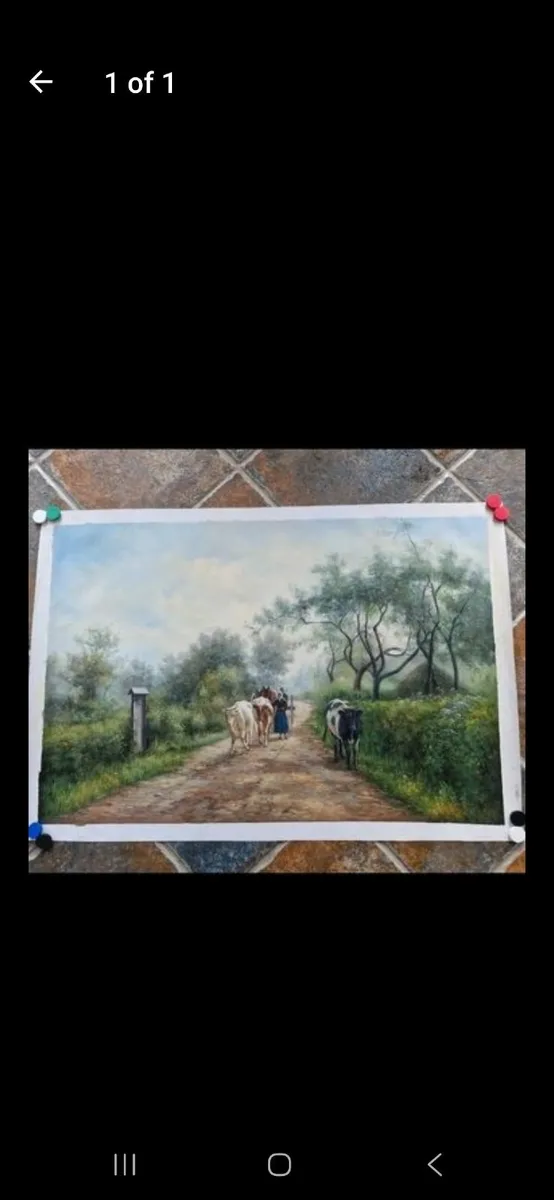 Oil Painting on Canvas. Signed.