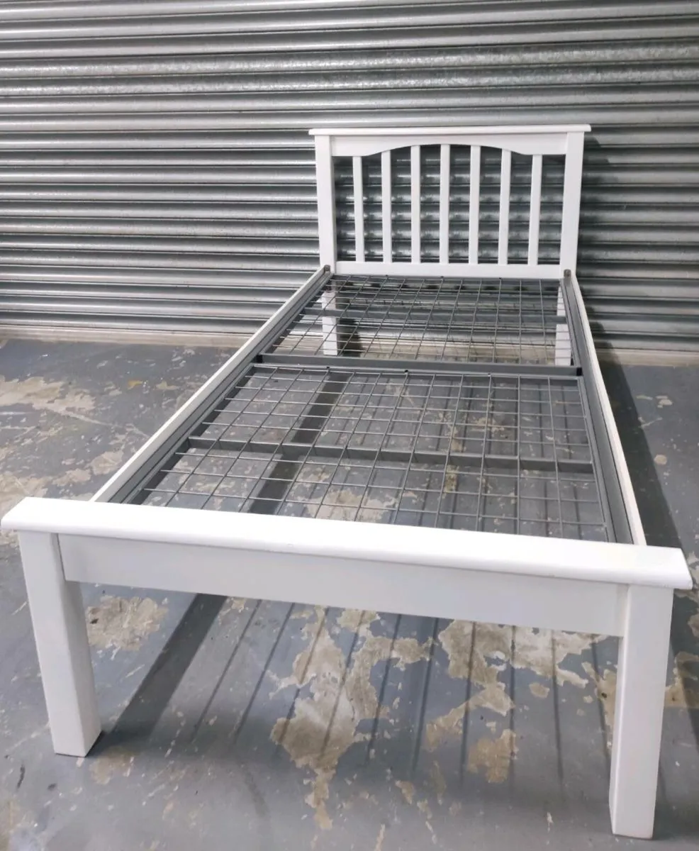 White & metal 3ft single bed frames *delivery - Image 1