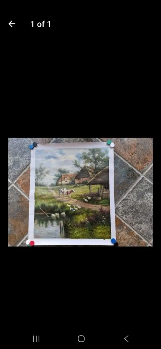 Oil Painting on Canvas. Signed.