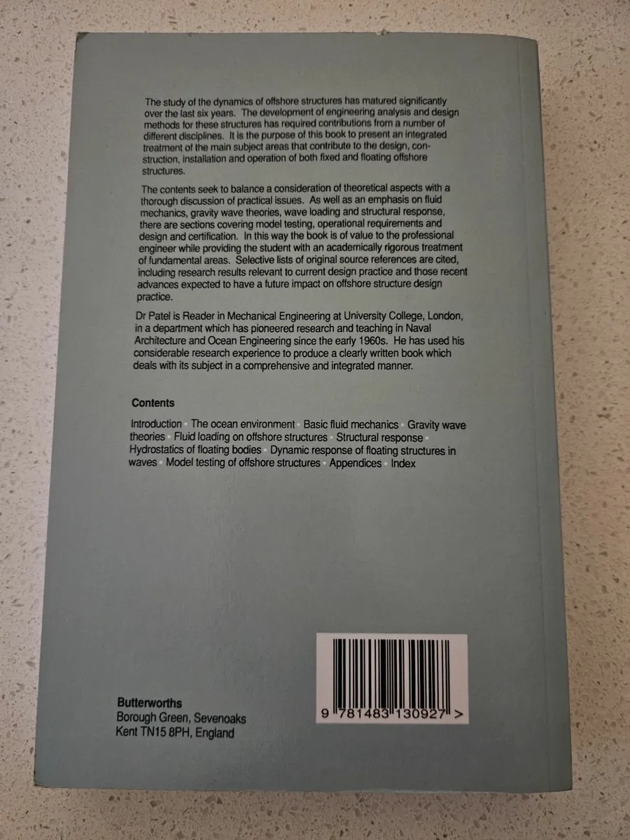 Paperback book: Dynamics of Offshore Structures - Image 3