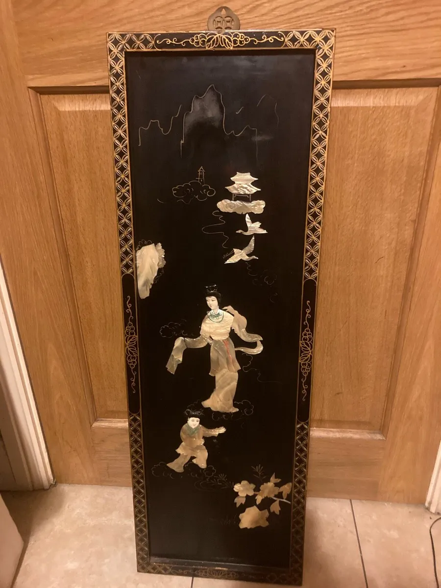 Chinoiserie wall panel free postage