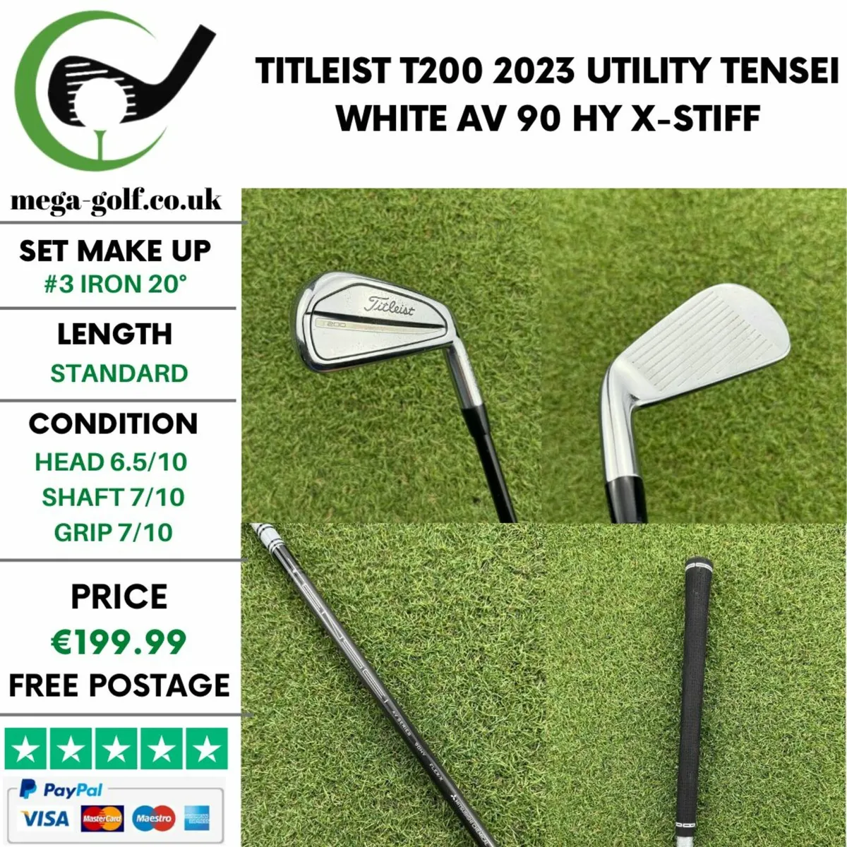 Titleist T200 2023 Utility #3 Iron 20° / X-Stiff - Image 1