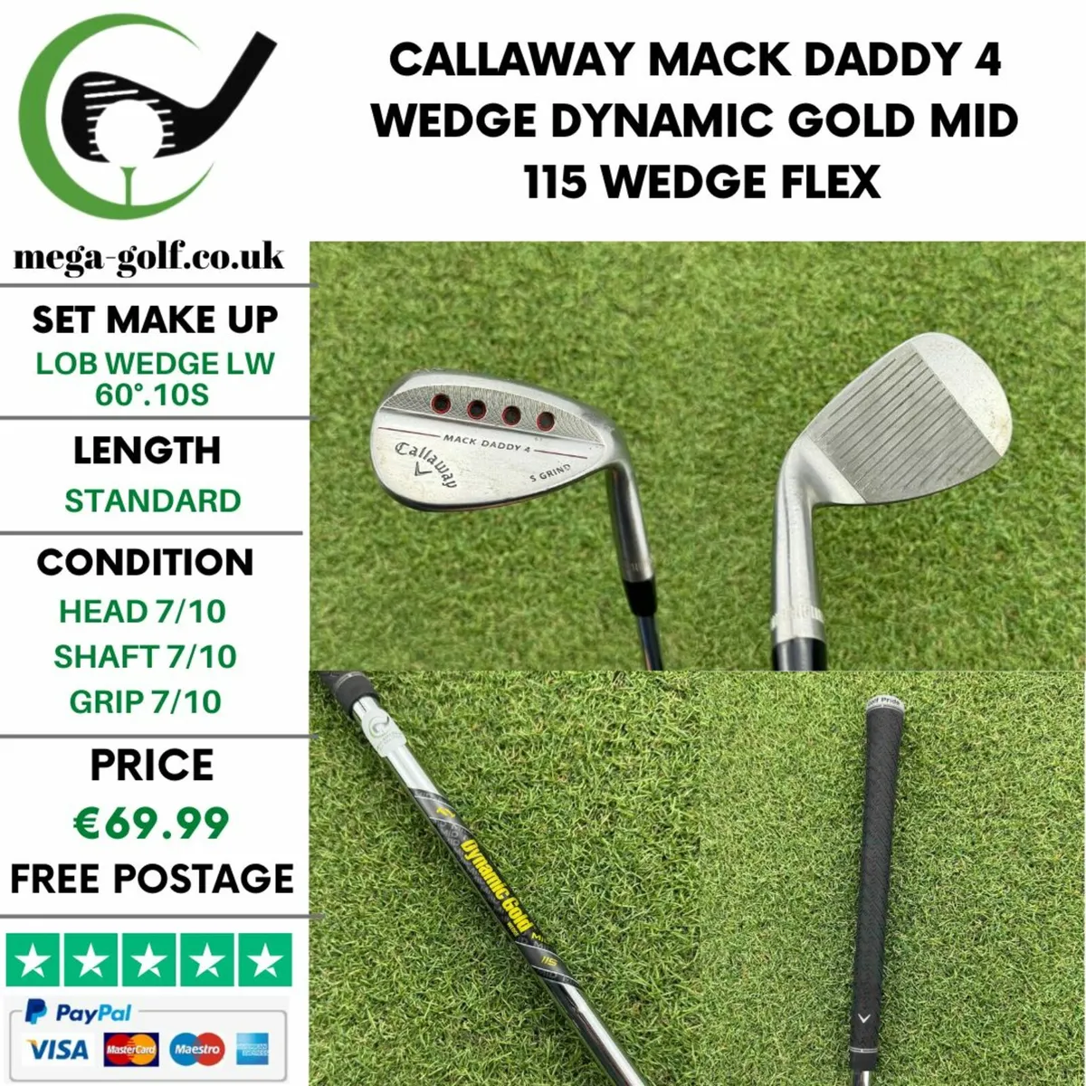 Callaway Mack Daddy 4 Wedge Lw 60°.10s / Wedge - Image 1