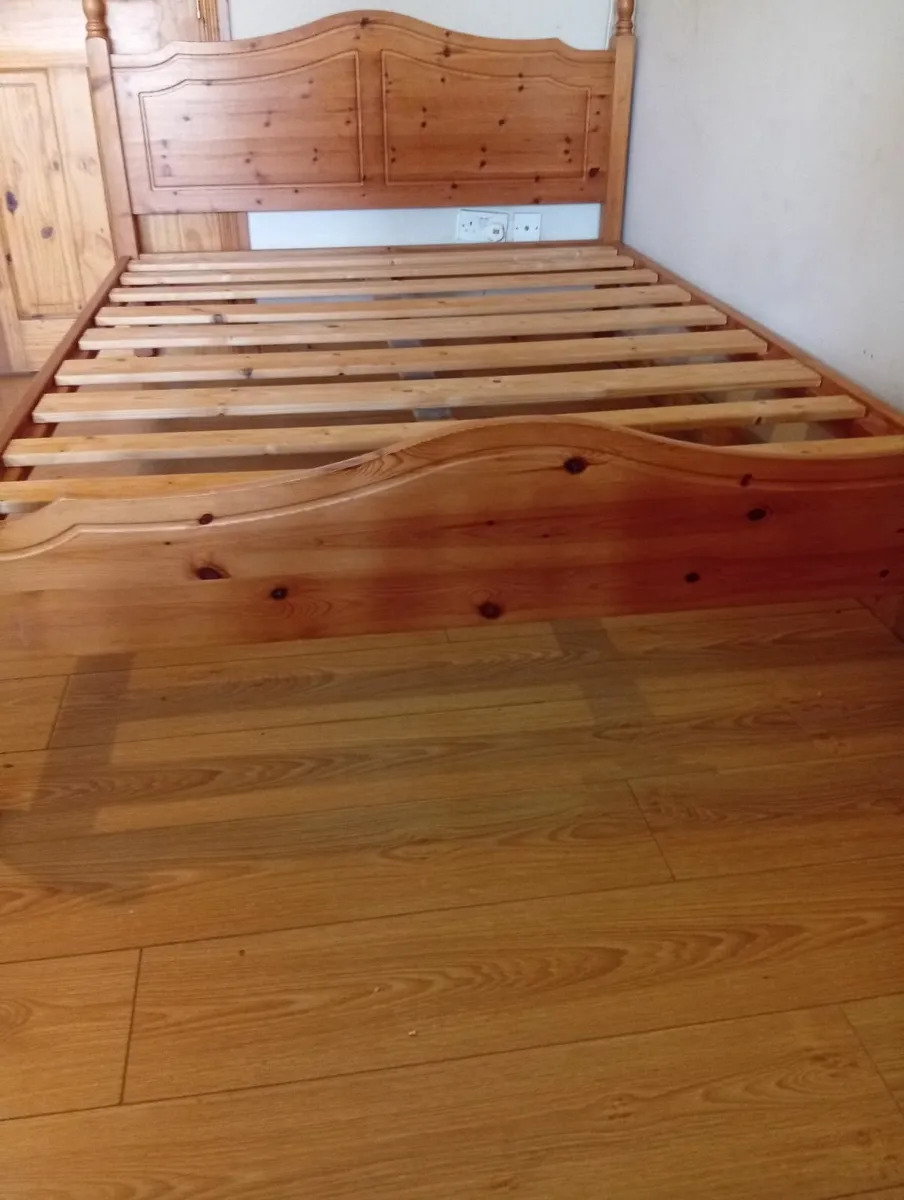 Pine Sturdy Quality Double Size Bed Frame - Image 4