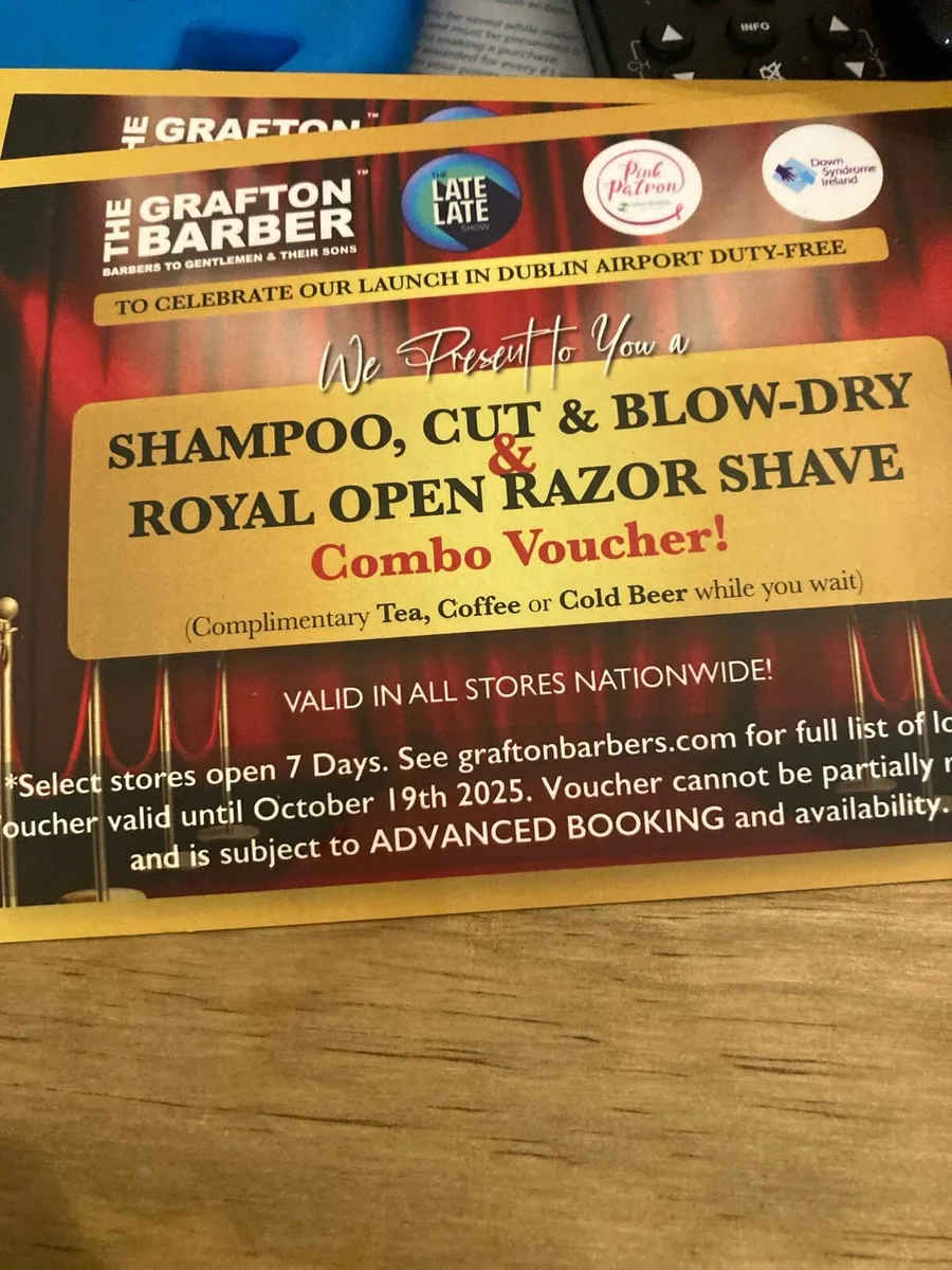 Voucher for the grafton barber