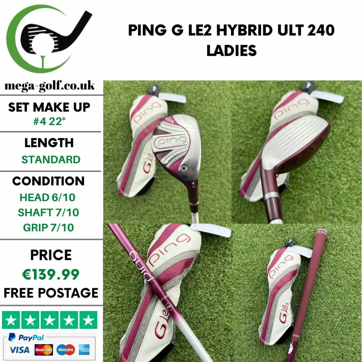 Ping G Le2 Hybrid / #4 22° / ULT 240 Ladies - Image 1