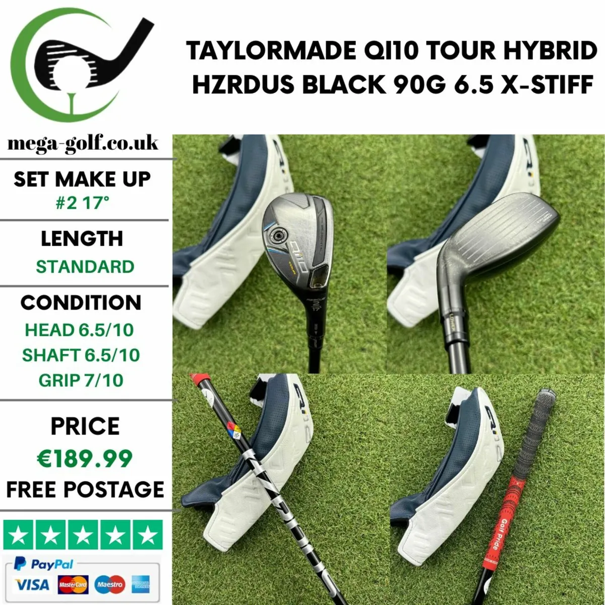 Taylormade Qi10 Tour Hybrid / #2 17° / X-Stiff - Image 1