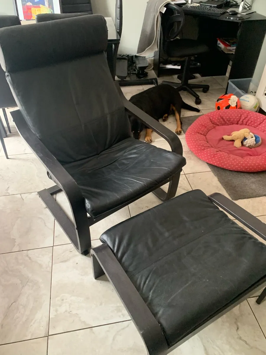Chair and footstool - Image 1