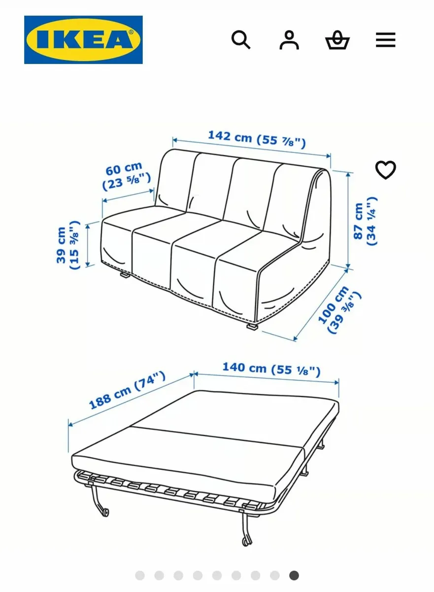 Ikea sofa bed - Image 3