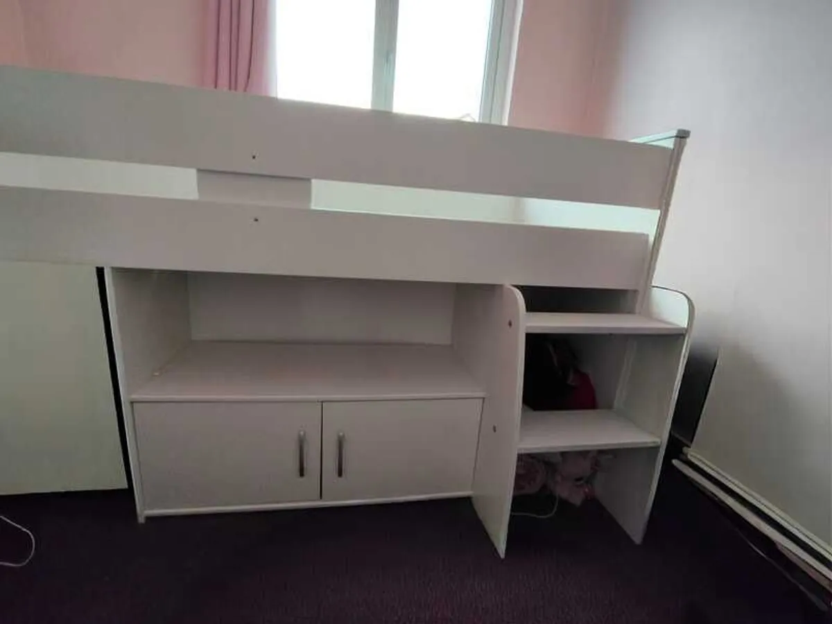 Reversa Midsleeper Bed Frame - White - Image 1