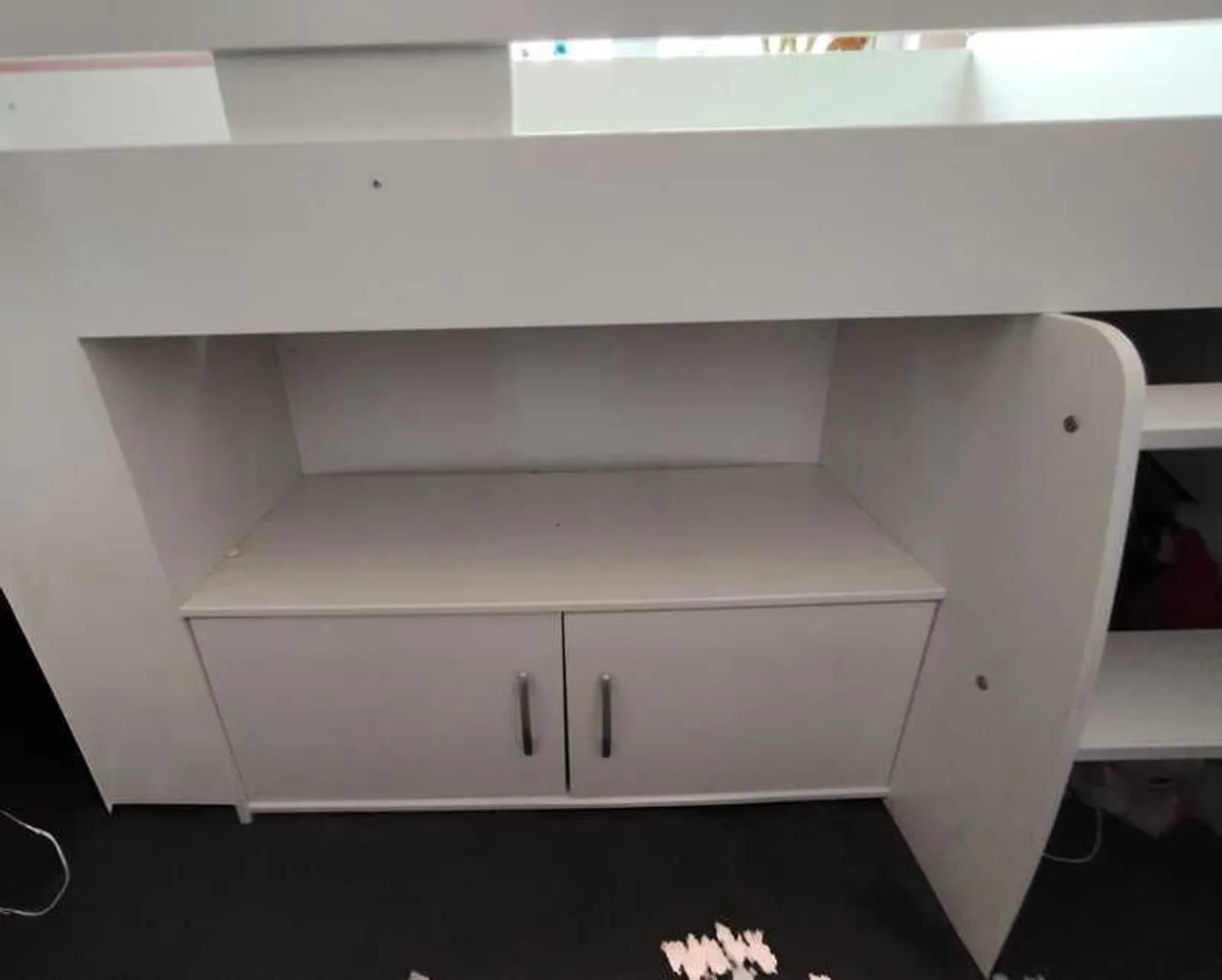 Reversa Midsleeper Bed Frame - White - Image 3