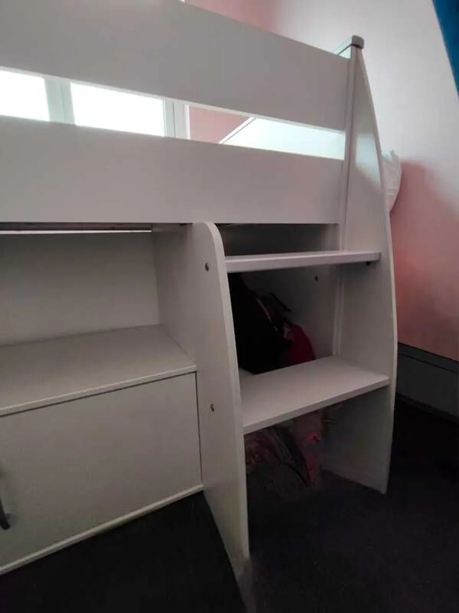 Reversa Midsleeper Bed Frame - White - Image 4