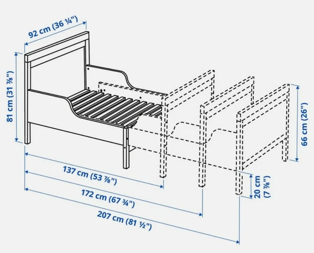Toddler bed - extendable - Image 1