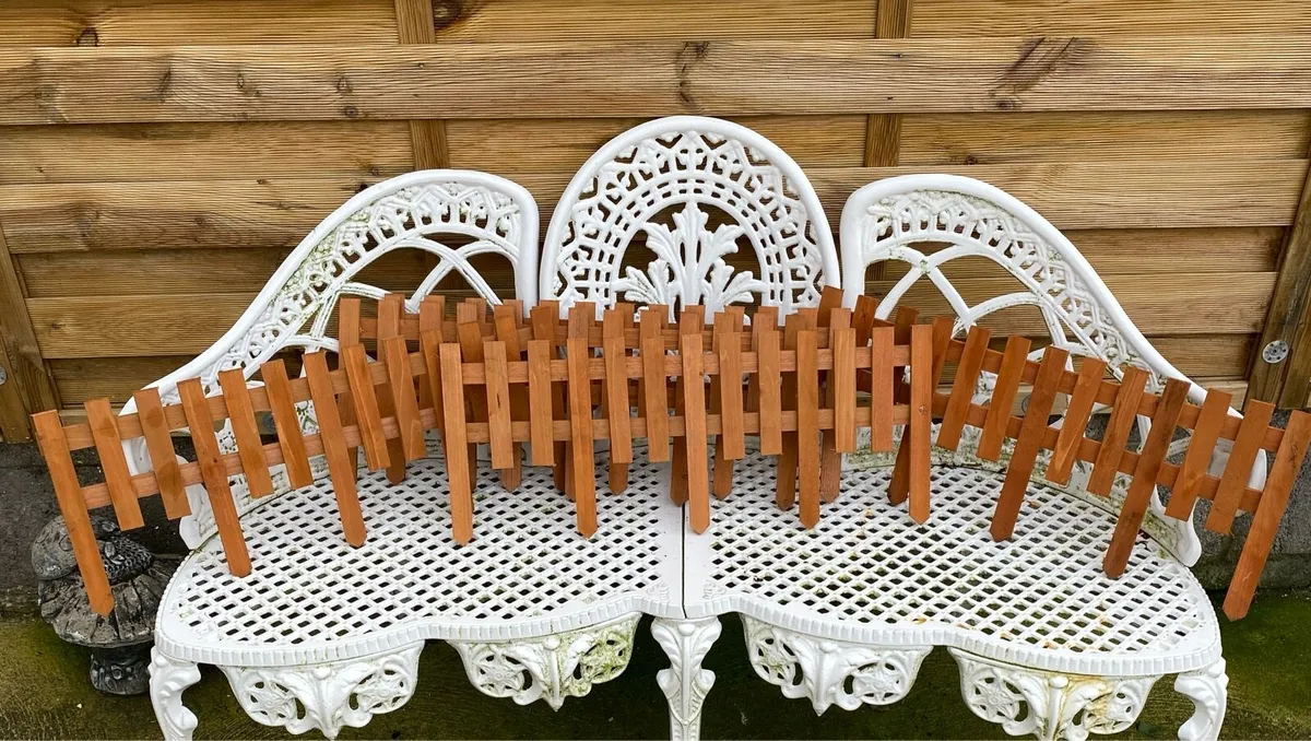 Weather Resistant Wooden Fencing Garden Edging X 5 - Image 1