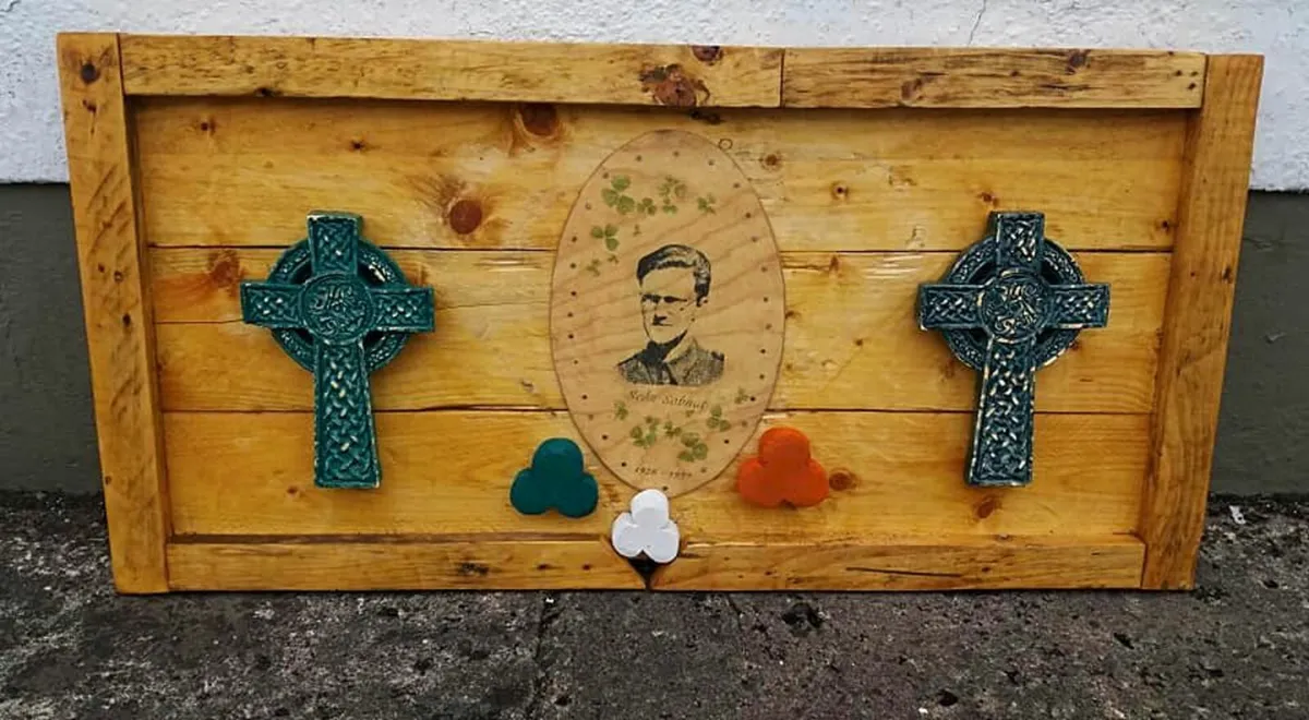 Rustic Sean South Commemorative Wood Art - Image 1