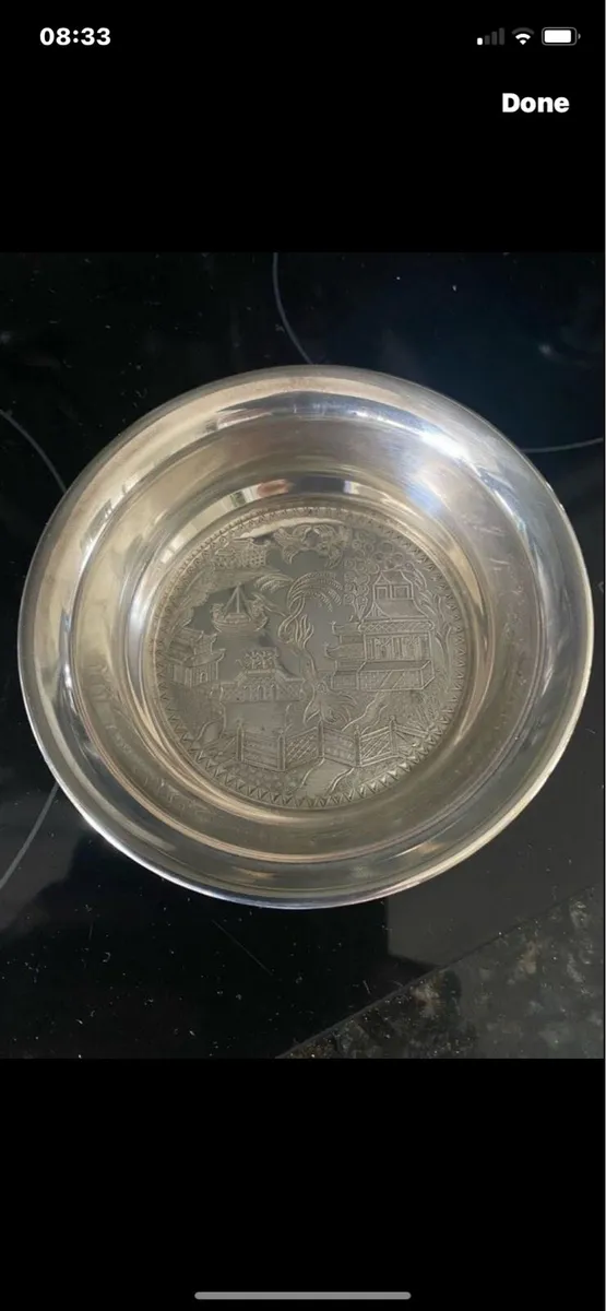 Silver Plated Wine Bottle Coaster - Image 1