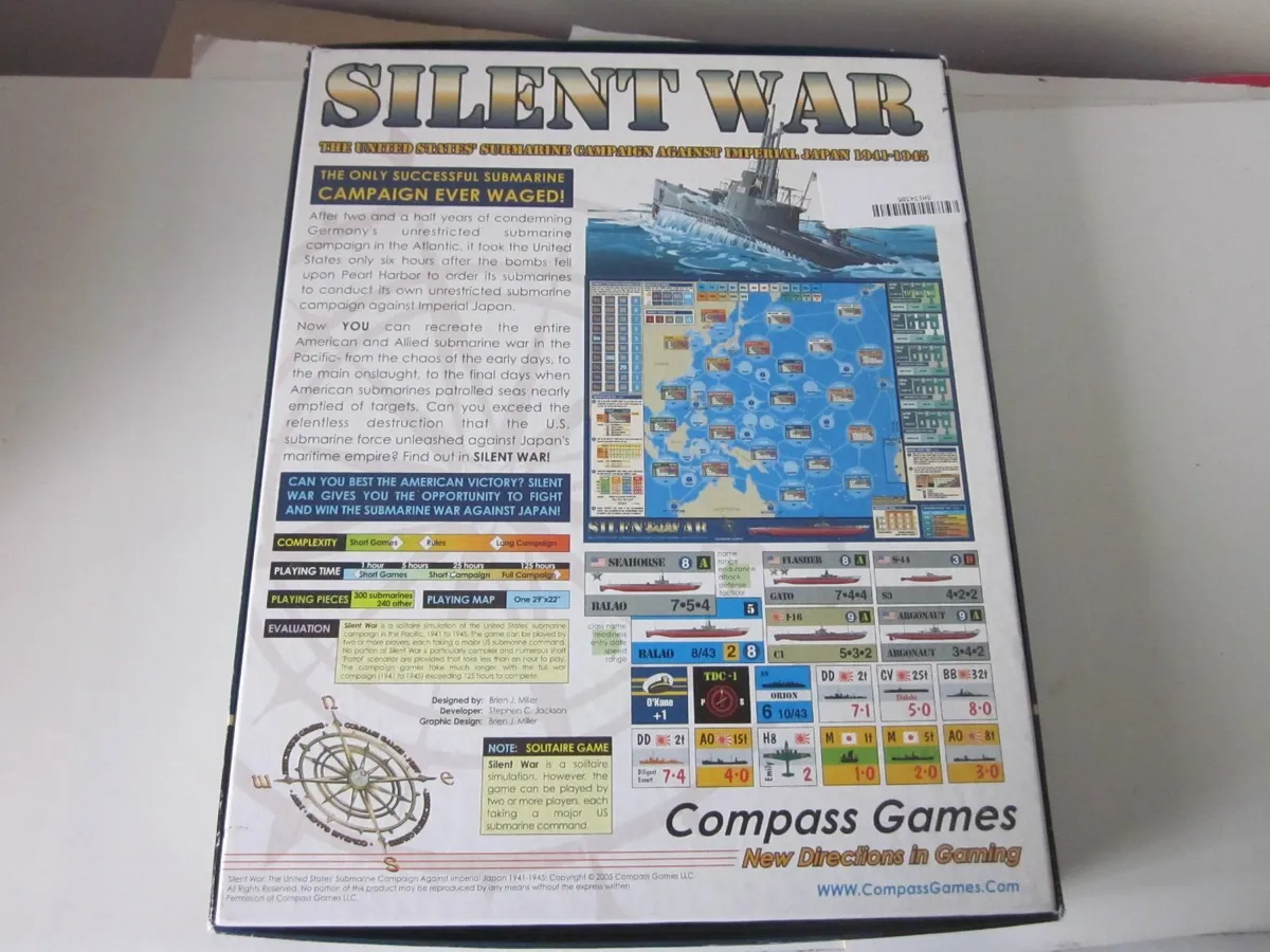SILENT WAR Solitaire Wargame of Pacific Submarine - Image 2