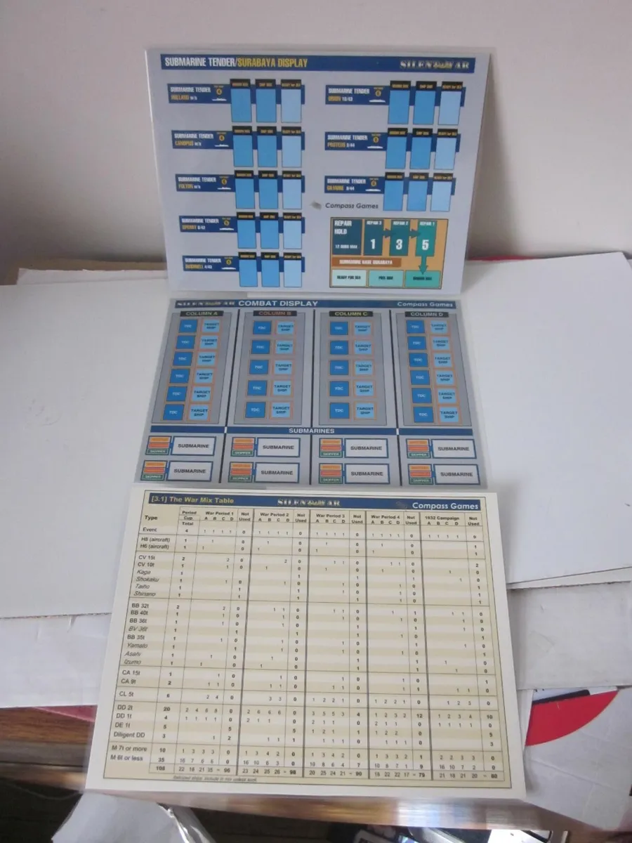 SILENT WAR Solitaire Wargame of Pacific Submarine - Image 4