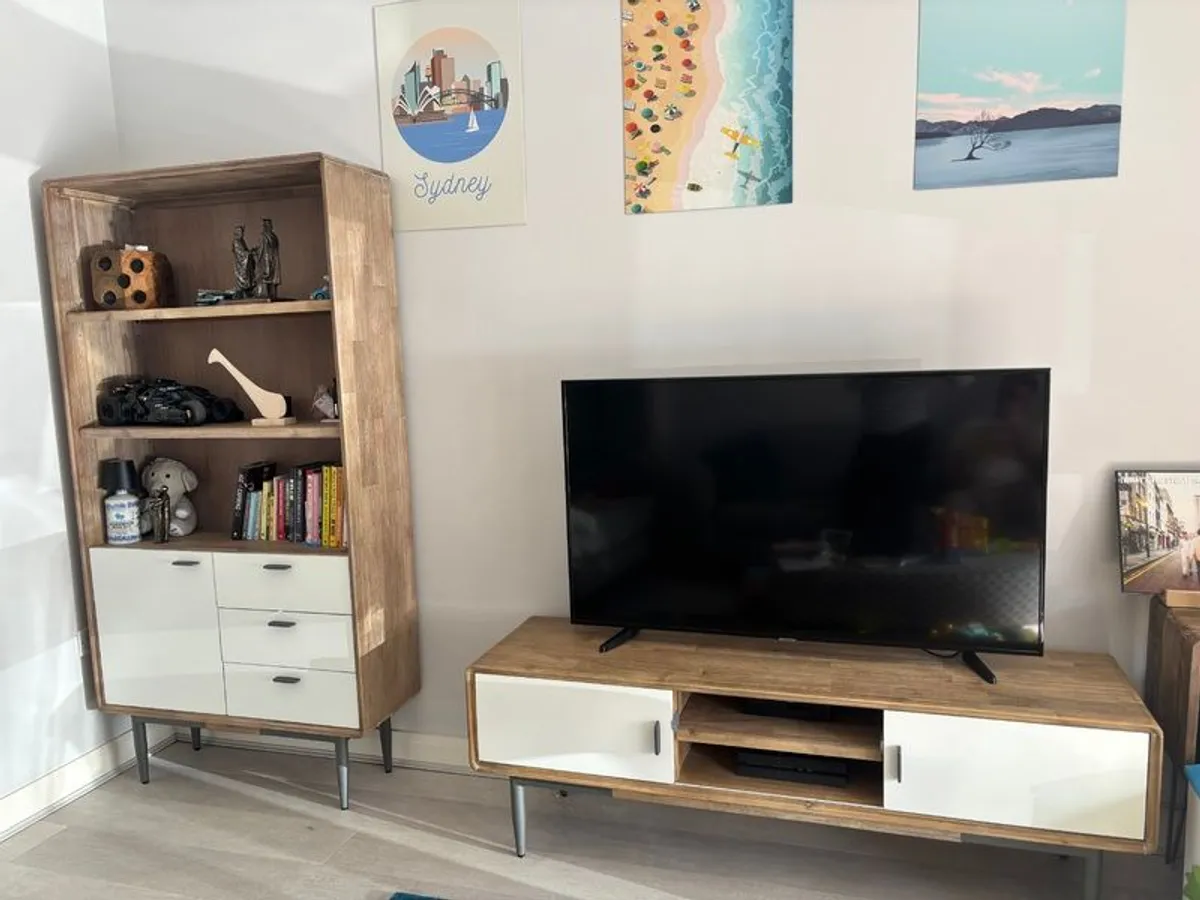 Stained Acacia Wood TV unit - Image 1