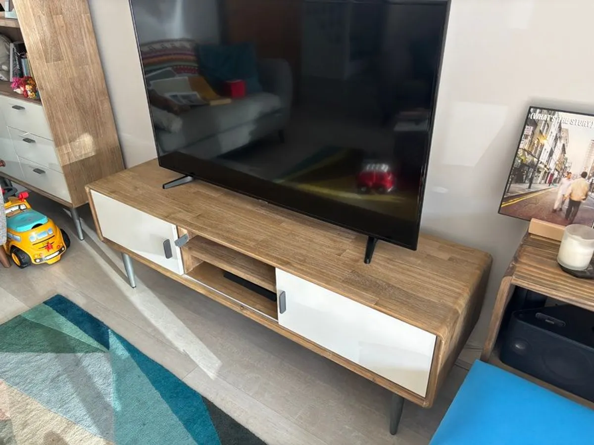 Stained Acacia Wood TV unit - Image 2