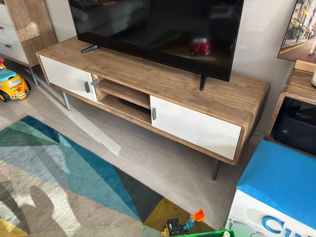 Stained Acacia Wood TV unit - Image 3