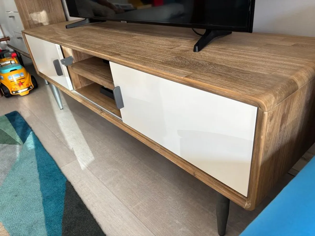 Stained Acacia Wood TV unit - Image 4