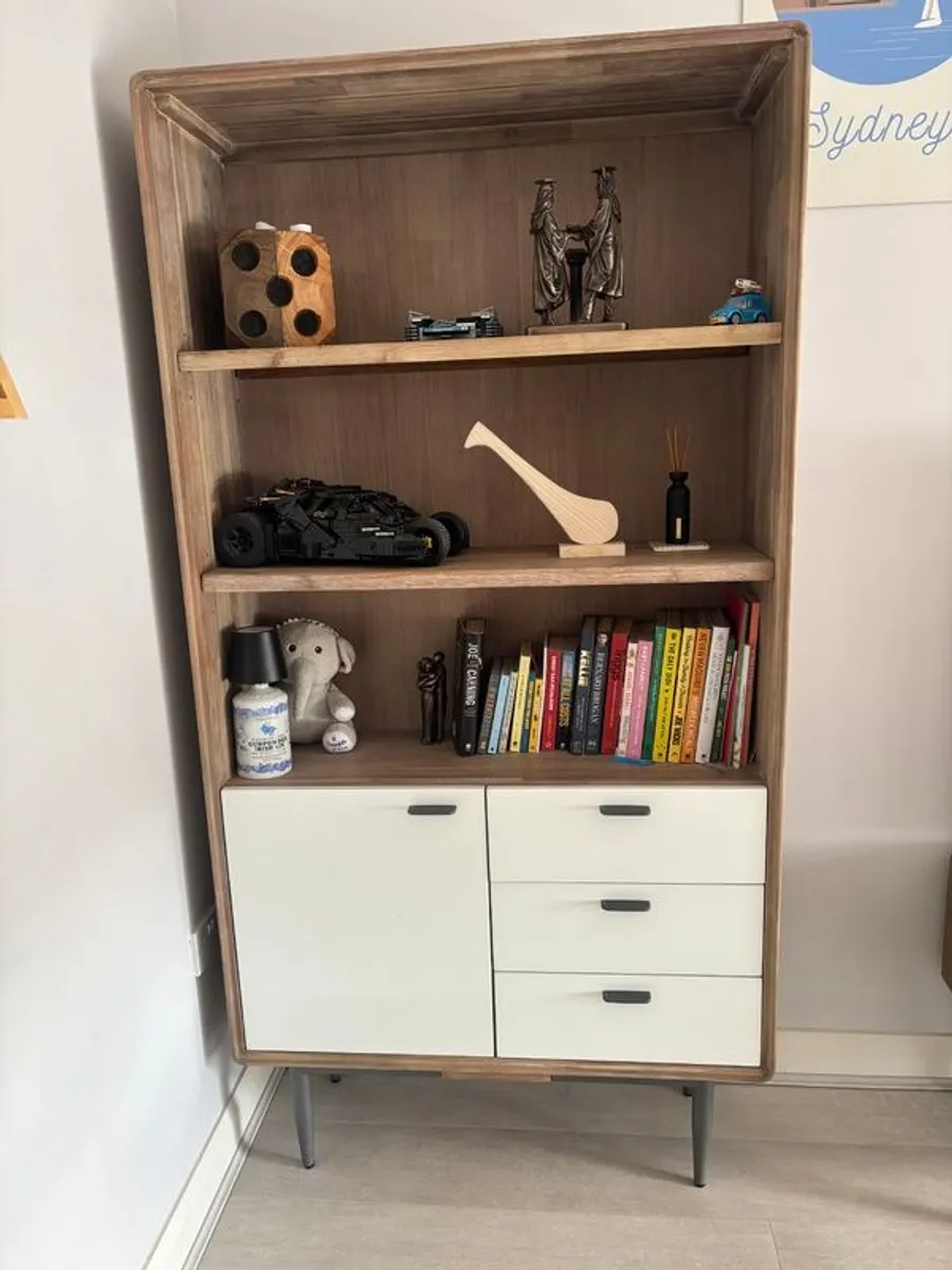 Stained Acacia Wood Bookcase - Image 2