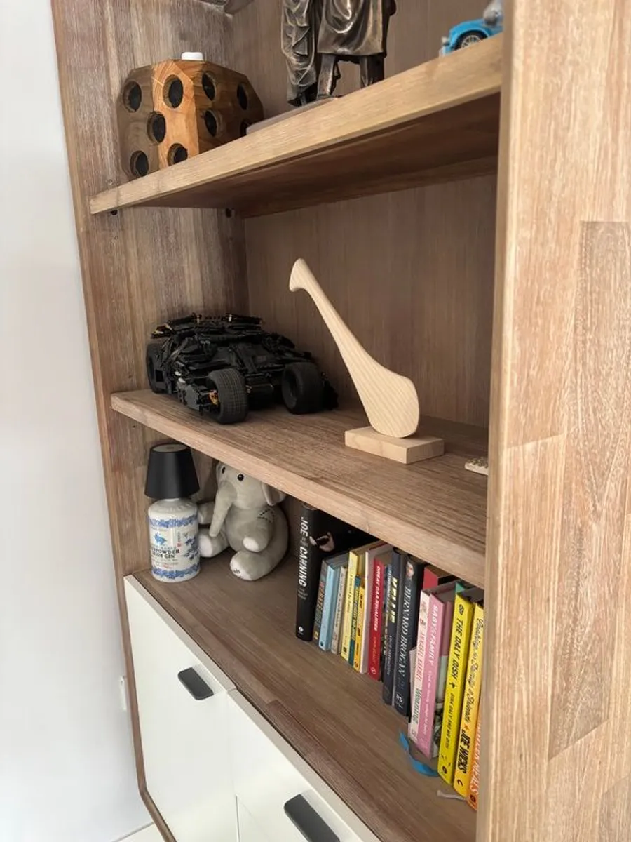 Stained Acacia Wood Bookcase - Image 3