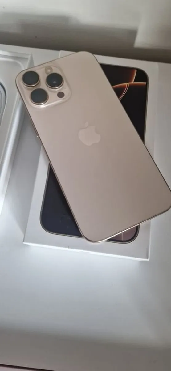 IPhone 16 Pro Max 256GB Sim Free Desert Titanium would be considered Brand New only used in office Fully Boxed Apple Receipt Offical Apple Case reason upgrade. Would consider Swap for Samsung S25 Ultra cash my way or high end Huawei - Image 3