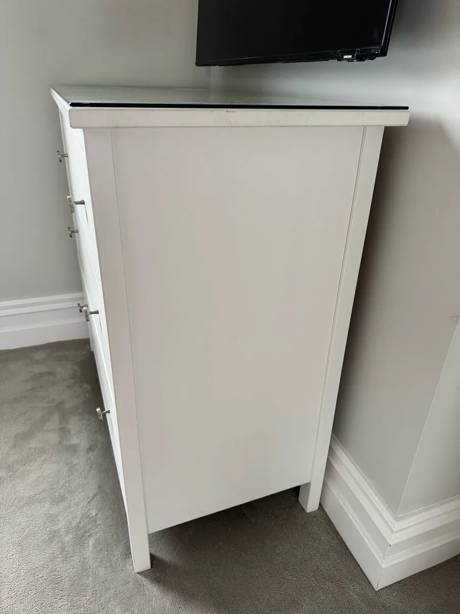 White IKEA Hemnes 3 Drawer Chest of drawers - Image 2