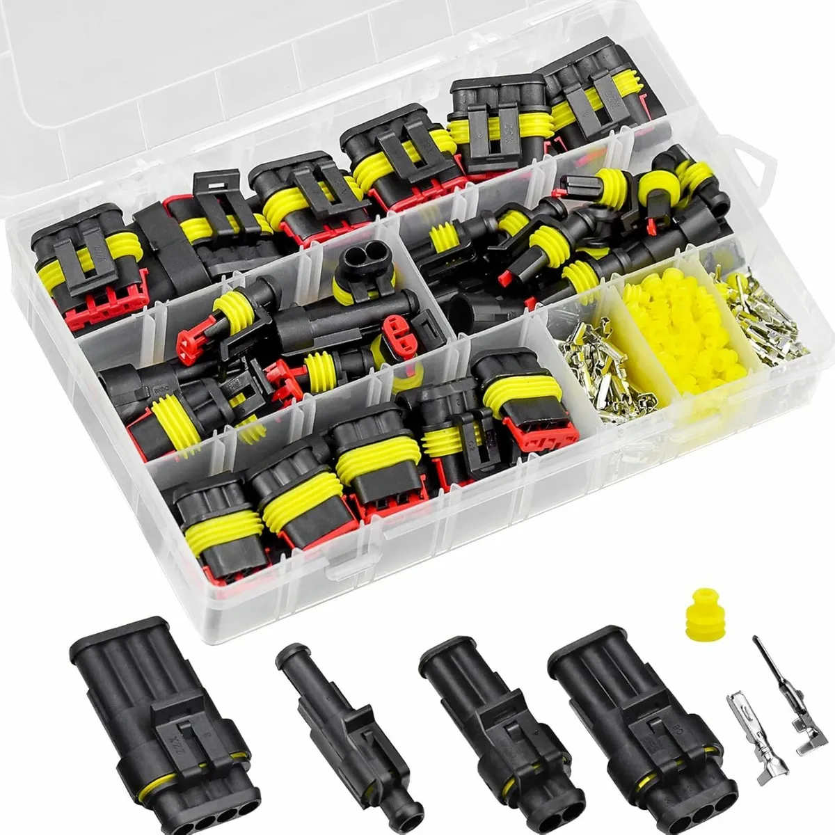 352 PCS Waterproof Electrical Connector Kit, 1 2 3 - Image 1