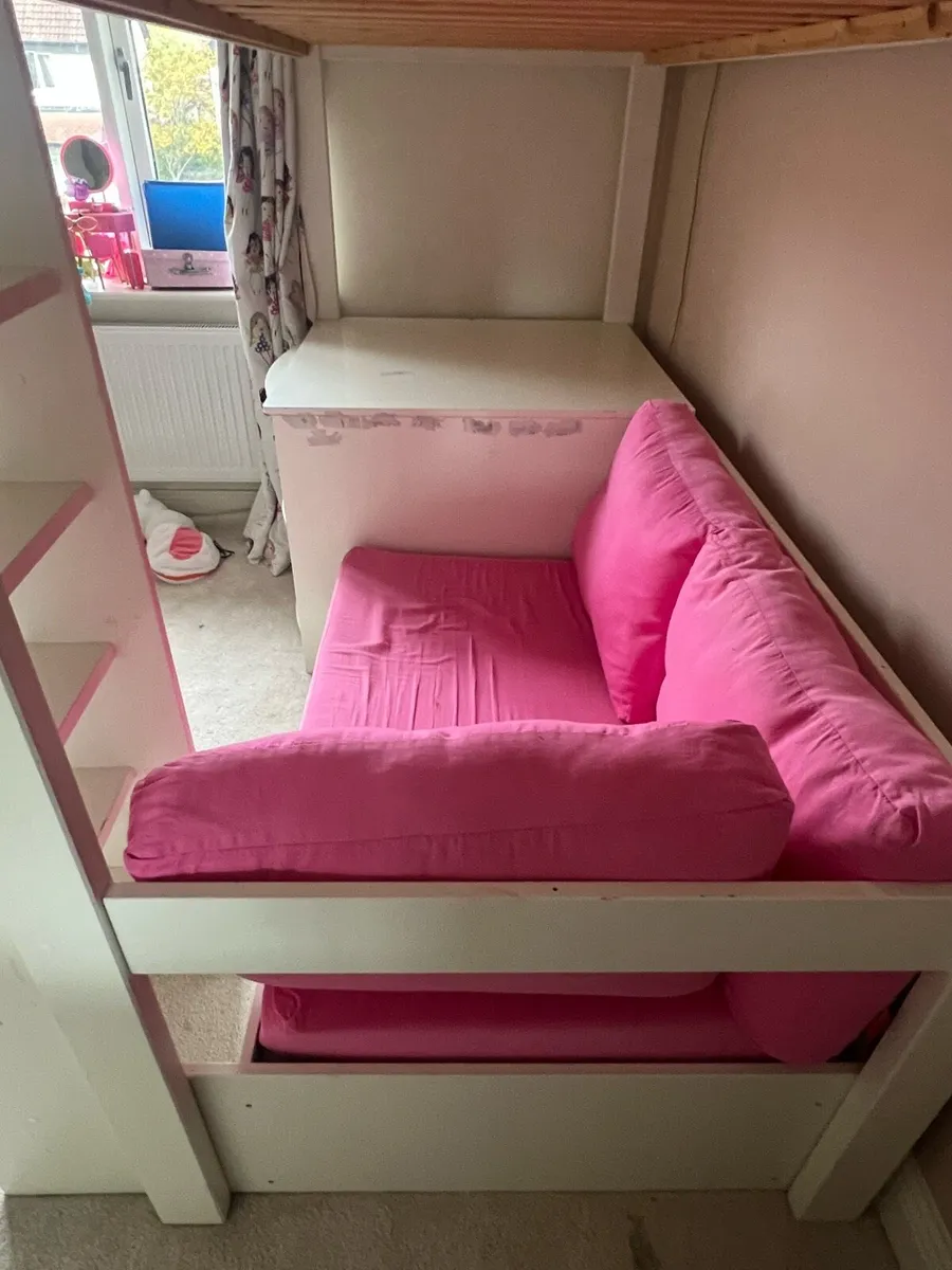 Bed - high sleeper with desk and couch bed - Image 2