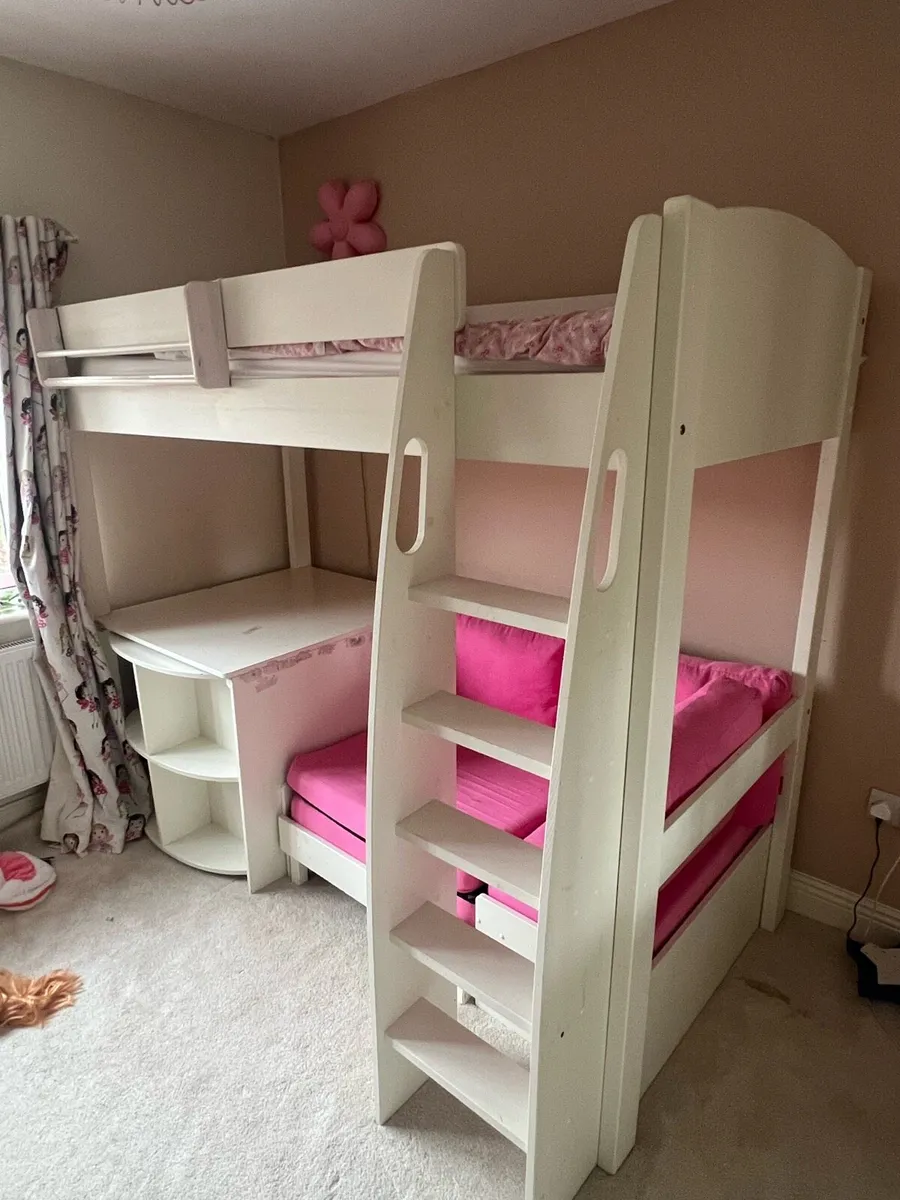 Bed - high sleeper with desk and couch bed - Image 3