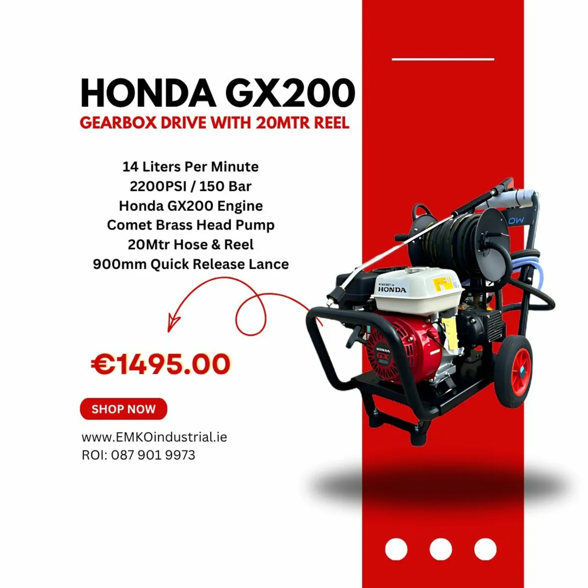 Honda GX200 Petrol Pressure Washers - Image 1