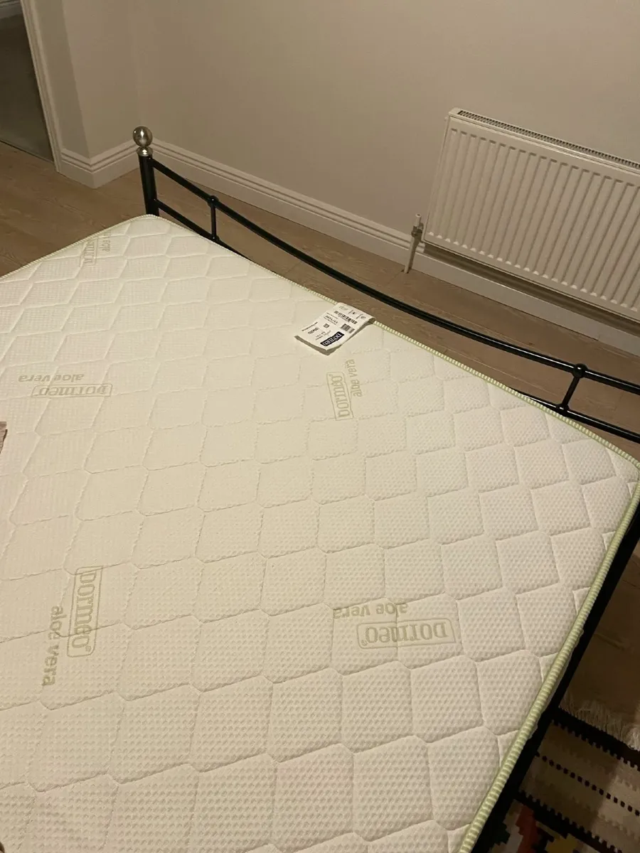 Metal Bed 5'0 x 6'7 & Dormeo Matress (150x200cm) - Image 2