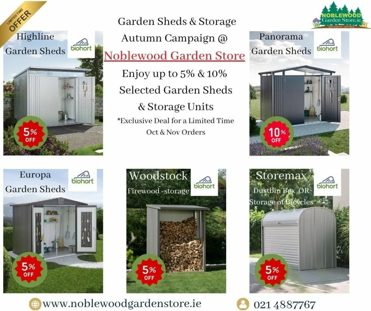 Garden Sheds & Storage Units - Autumn Sale Now On - Image 1