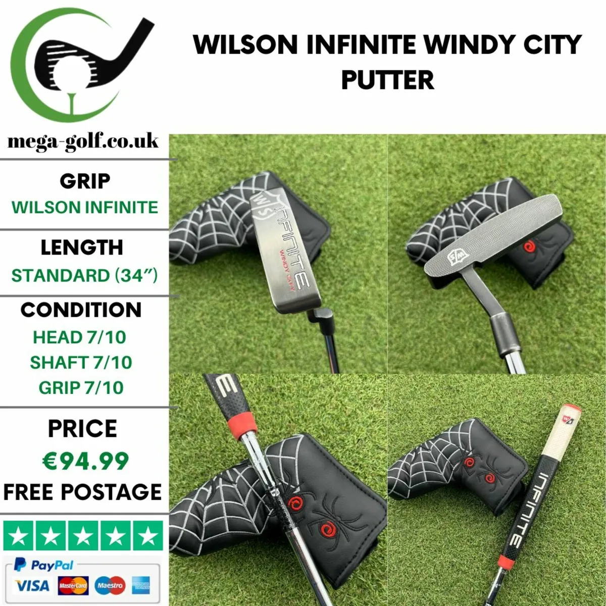 Wilson Infinite Windy City Putter / 34″ - Image 1
