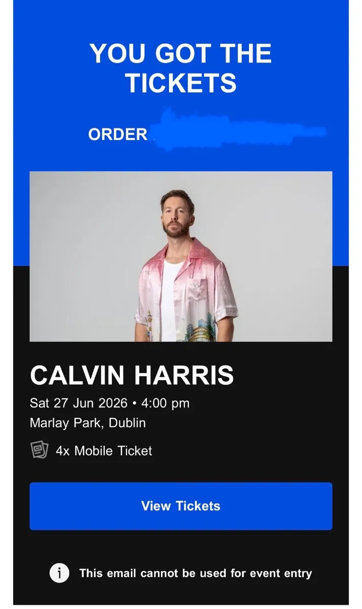 Calvin Harris tickets - Image 1