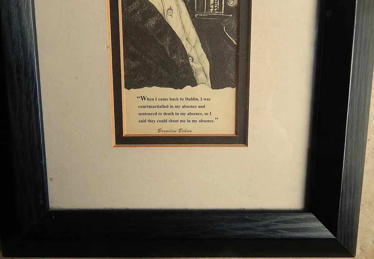 2 Prints of Irish Writers Behan & Beckett - Image 2