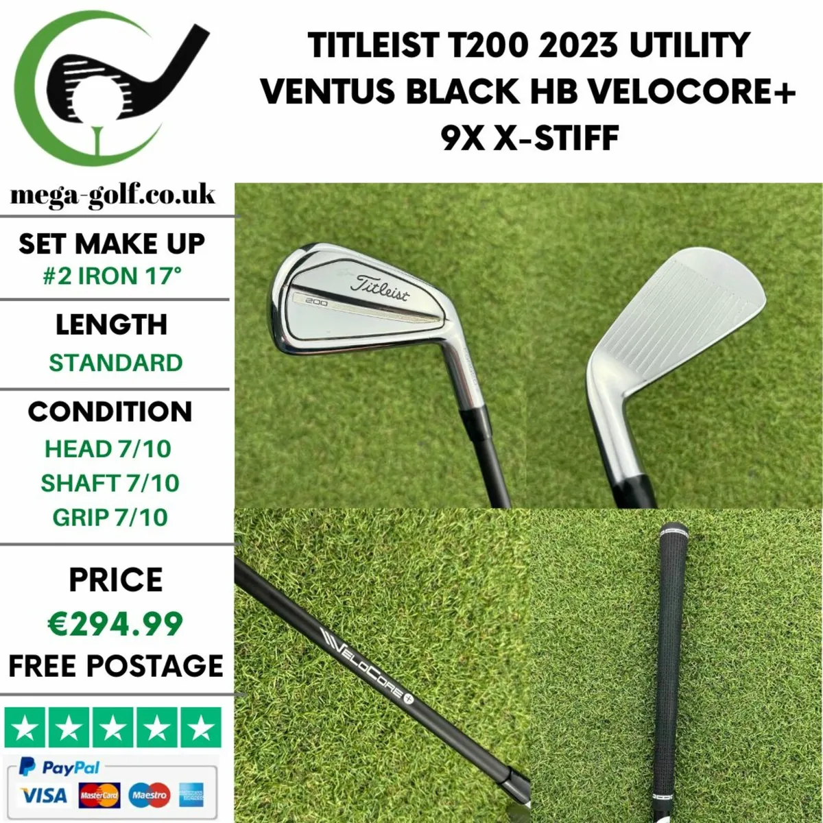 Titleist T200 2023 Utility #2 Iron 17° / X-Stiff - Image 1