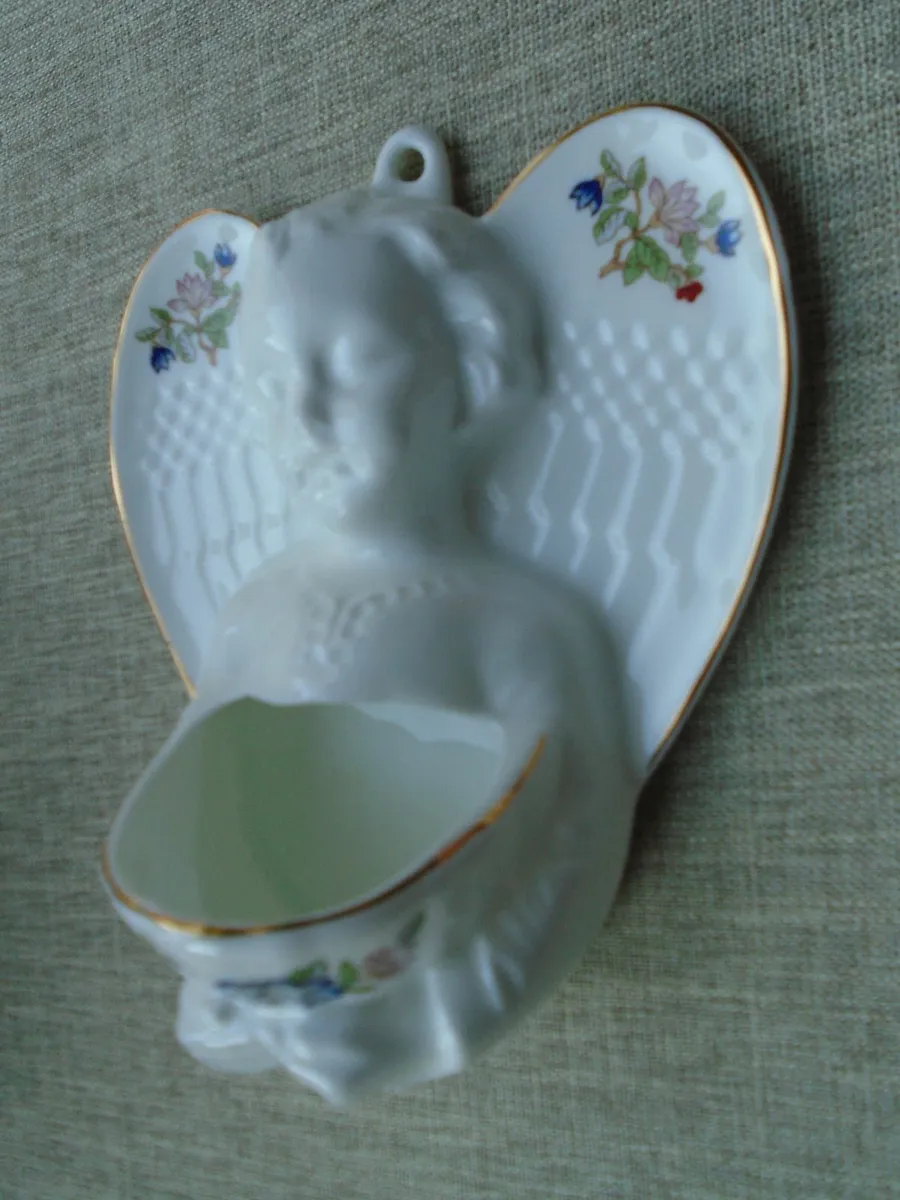 Royal Tara Holy water font, Ceramic angel - Image 4
